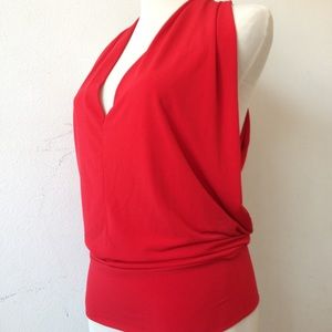 [SOLD] Express Red Sleeveless Top Sz XS Career